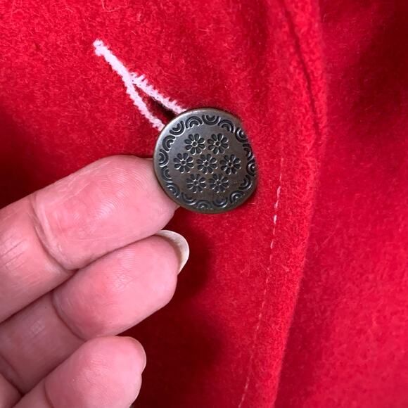 Vintage Size XL Women's Wool Blend Blazer Jacket Red Equestrian Western Quality - Picture 6 of 10